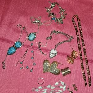 Vintage Elegant Turquoise , Silver Bracelet And Other Jewelry